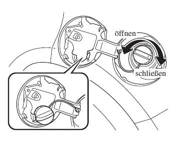Mazda3. Tankverschlussdeckel