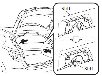 Mazda3. Entfernen der Abdeckung