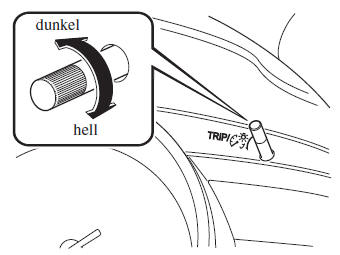 Mazda3. Instrumentenbeleuchtungsregler