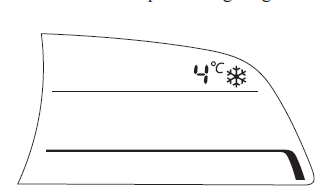 Mazda3. Außentemperaturanzeige (ohne Multiinformationsanzeige)*