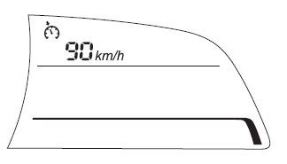 Mazda3. Geschwindigkeitskonstanthalteranzeige (ohne Multiinformationsanzeige)*