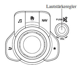 Mazda3. Bedienung des Lautstärkereglers