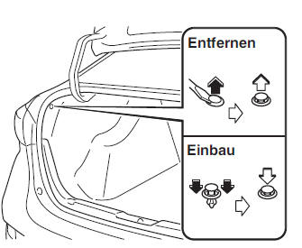 Mazda3. Hintere Blinkleuchten, Brems-/ Schlussleuchten (Glühlampen)