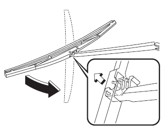Mazda3. Ersetzen des Heckscheibenwischerblatts (Schrägheck)