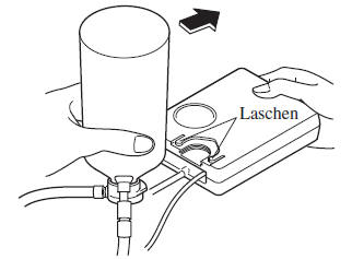 Mazda3. Verwendung des Reifenabdichtsatzes