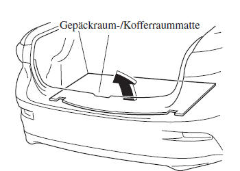 Mazda3. Herausnehmen des Reserverades