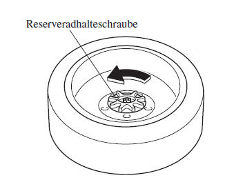 Mazda3. Herausnehmen des Reserverades