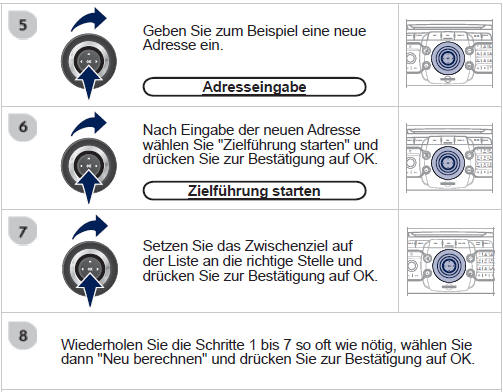 Um die Zwischenziele zu ändern, wiederholen Sie die Schritte 1 bis 3 und wählen