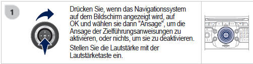 Die Lautstärke für Warnungen zu den Sonderzielen Risikozonen kann nur während