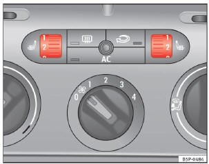 Abb. 91 Rändelräder für die Sitzheizung der Vordersitze