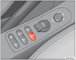 Abb. 118 Mittelkonsole: Kontrollschalter für Autogasanlage.