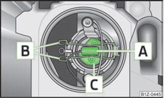 Abb. 166 Glühlampe für Fernlicht ausbauen