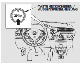 Die Außenspiegel sind beheizbar, um