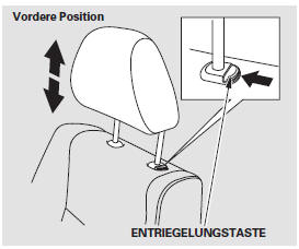 Die Kopfstützen sind in derHöhe verstellbar.