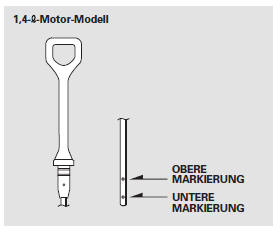 4. Ziehen Sie den Stab wieder heraus und