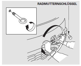 3. Den Abschlepphaken durch die Öffnung