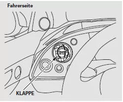Die fahrerseitige Belüftungsdüse kann über