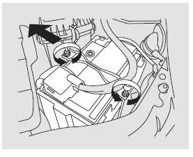 1. Die Motorhaube öffnen.