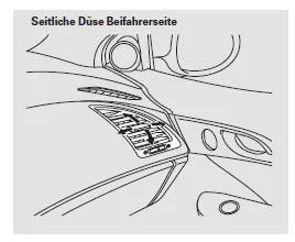 Zum Einstellen des Luftstroms von den
