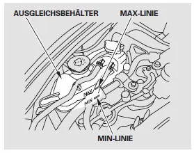 Wenn der Kühlmittelstand im