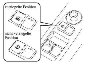 Mazda3. Mit Türverriegelungsschalter