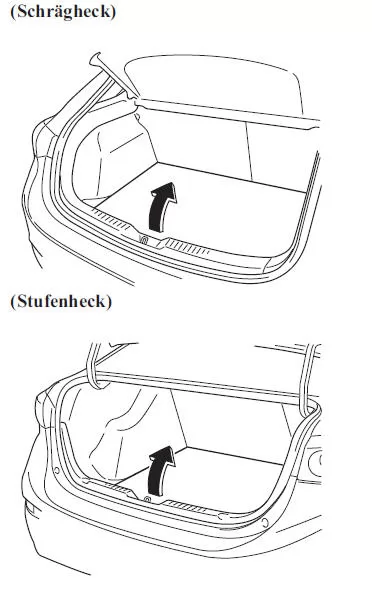 Mazda3. Gepäcknebenfach *