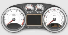 - einem Piktogramm und einer Meldung auf der Hauptanzeige des Kombiinstrument