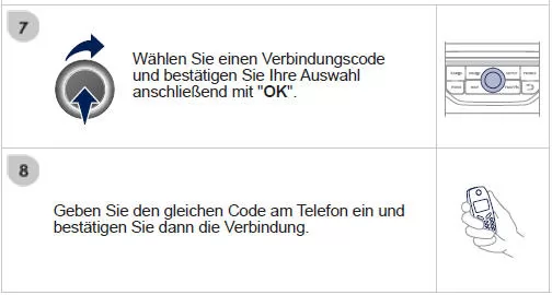 Nehmen Sie anschließend die automatische Verbindung mit dem Telefon an, damit