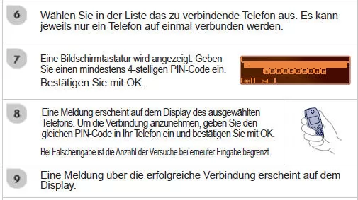 Die zulässige automatische Verbindung ist nur nach vorheriger Konfi guration