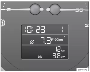 Abb. 40 Display im Kombiinstrument