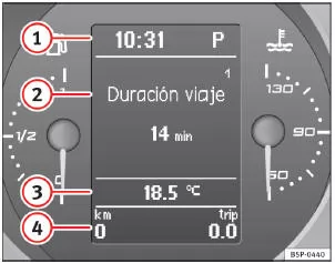 Abb. 37 Display im Kombiinstrument